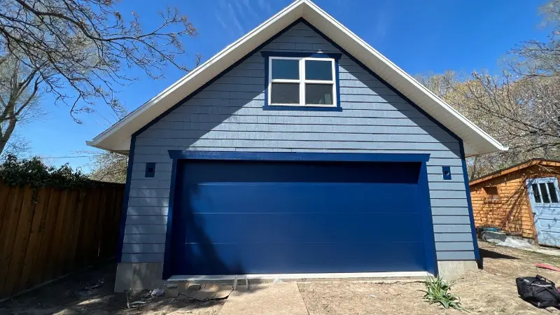 Blue Garage Door