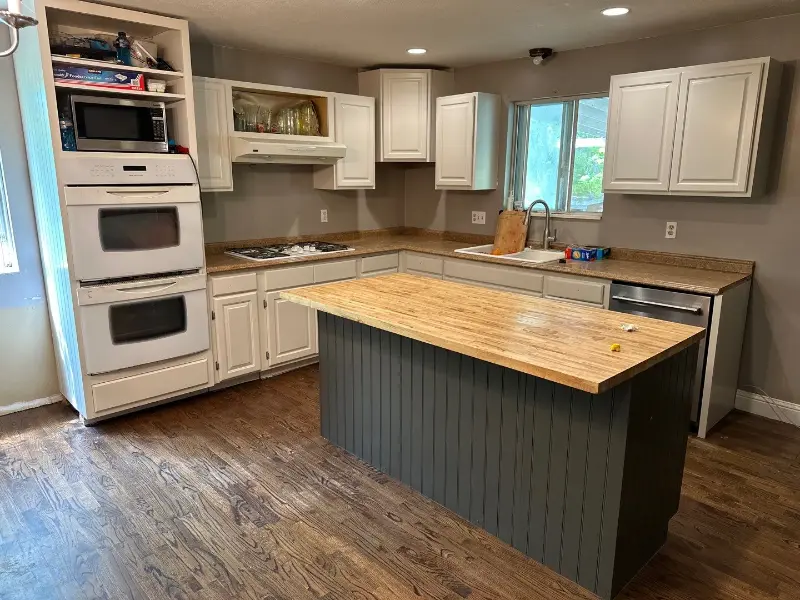 White & Brown Kitchen